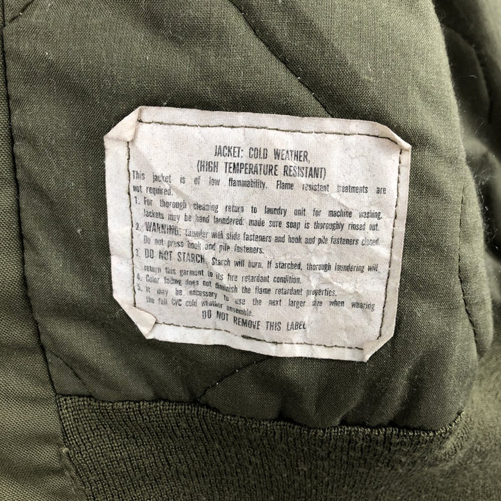 1980'S US Military Issue CVC Nomex Tanker Jacket, Made in USA, Men's Size M (Equivalent), Vintage Aramid Khaki type Vintage Second Hand