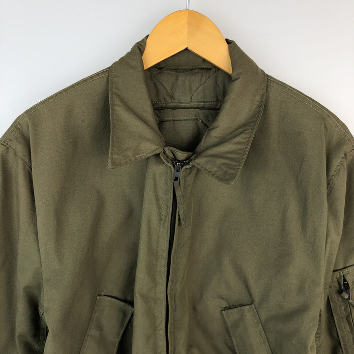 1980'S US Military Issue CVC Nomex Tanker Jacket, Made in USA, Men's Size M (Equivalent), Vintage Aramid Khaki type Vintage Second Hand