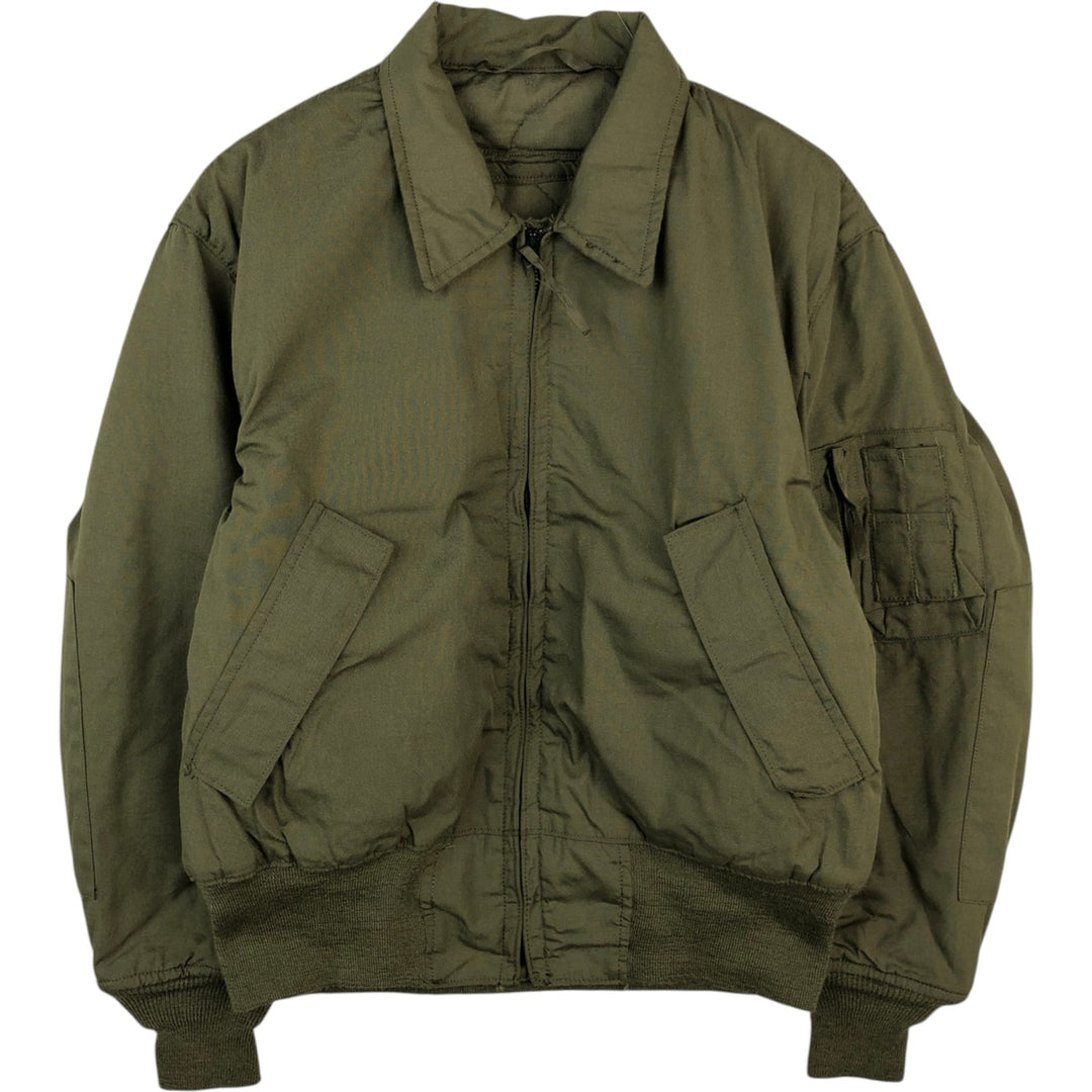 1980'S US Military Issue CVC Nomex Tanker Jacket, Made in USA, Men's Size M (Equivalent), Vintage Nylon Khaki type Vintage Second Hand