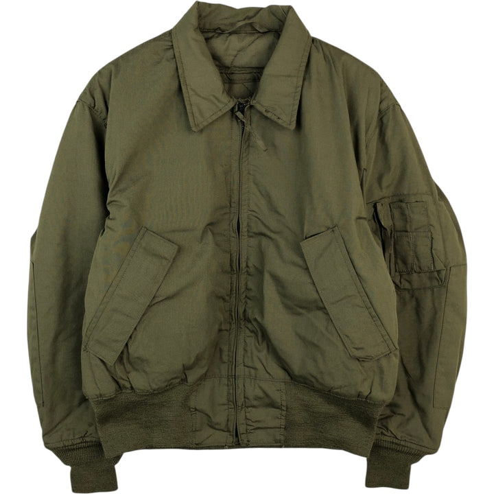 1980'S US Military Issue CVC Nomex Tanker Jacket, Made in USA, Men's Size M (Equivalent), Vintage Nylon Khaki type Vintage Second Hand