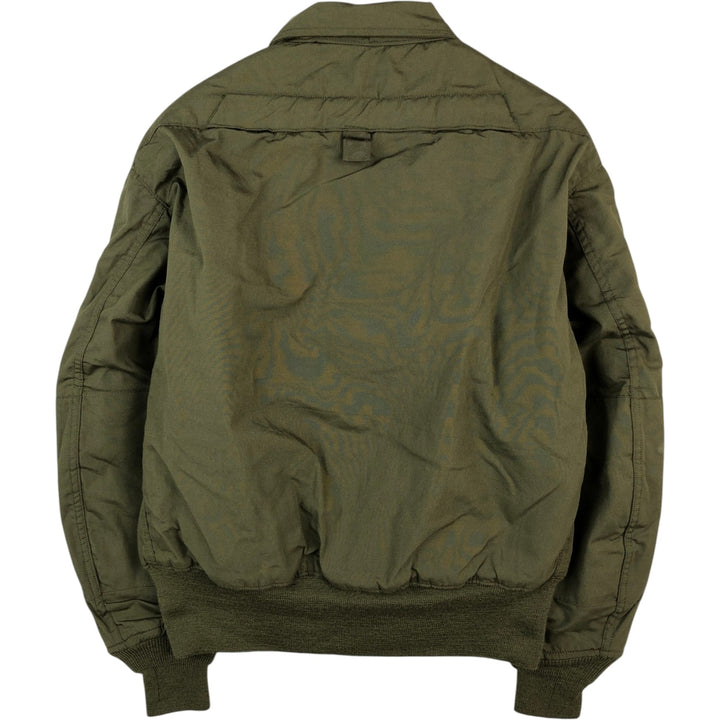 1980'S US Military Issue CVC Nomex Tanker Jacket, Made in USA, Men's Size M (Equivalent), Vintage Nylon Khaki type Vintage Second Hand