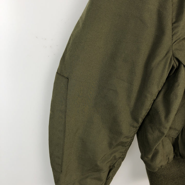 1980'S US Military Issue CVC Nomex Tanker Jacket, Made in USA, Men's Size M (Equivalent), Vintage Nylon Khaki type Vintage Second Hand