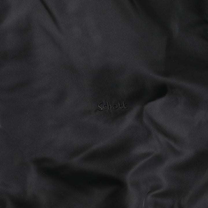 Schott MA-1 type padded military flight jacket, men's size L equivalent. Nylon black type Vintage Second Hand