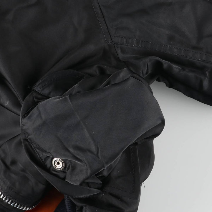 Schott MA-1 type padded military flight jacket, men's size L equivalent. Nylon black type Vintage Second Hand