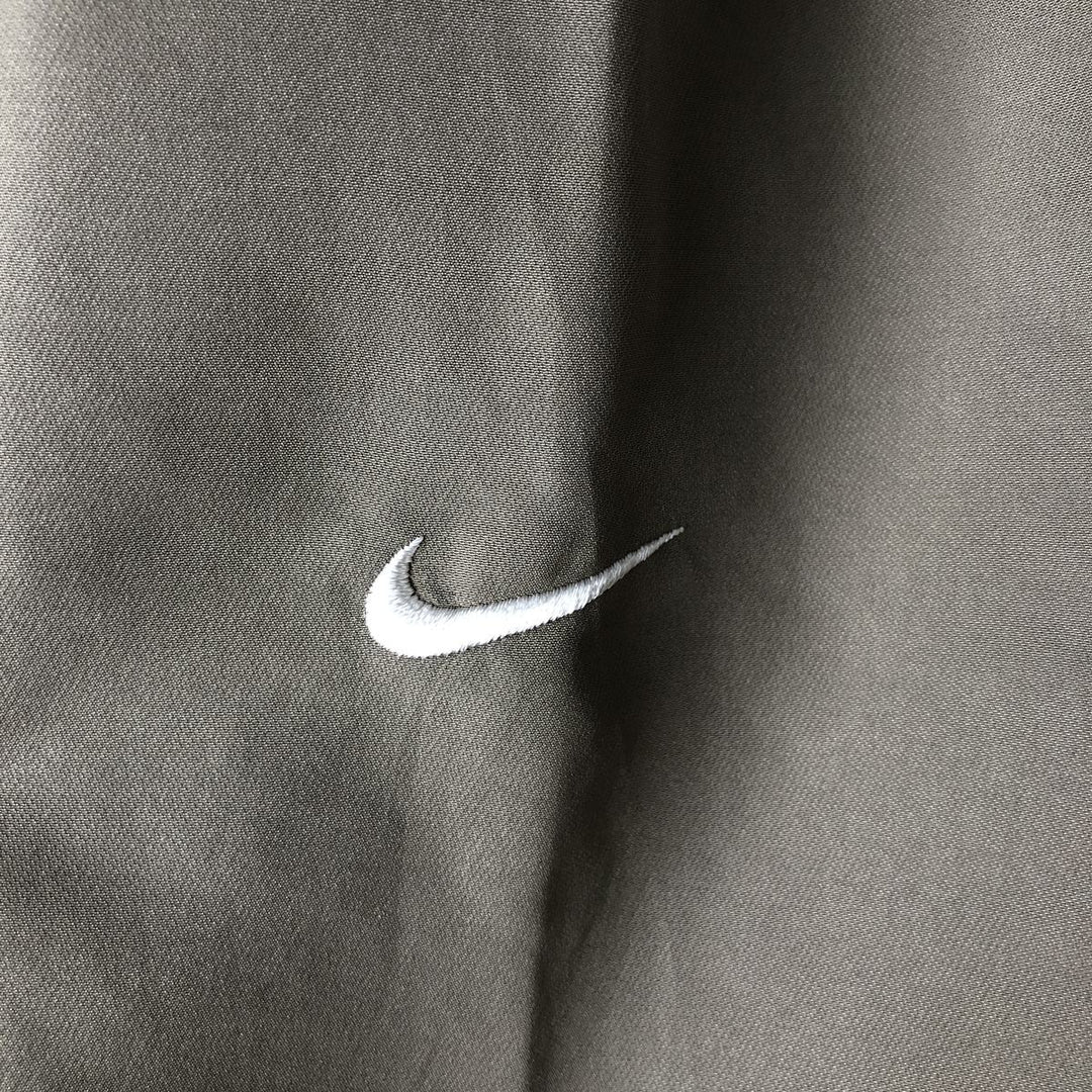 Nike Golf V-neck warm-up pullover, men's size L polyester Khaki type brown Vintage Second Hand