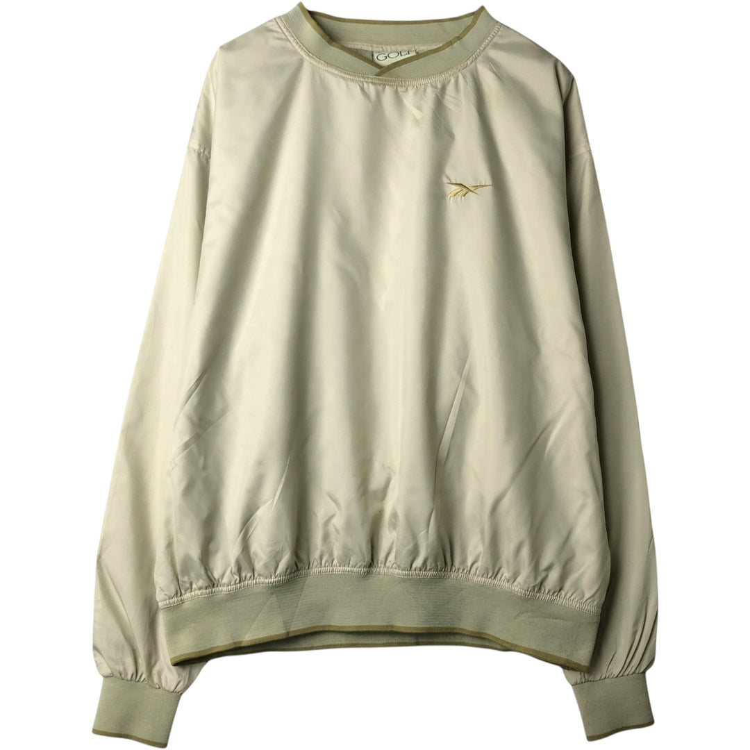 90'S Reebok Golf Warm-up Pullover, Men's Size XL (approx.), Vintage polyester Beige type Vintage Second Hand