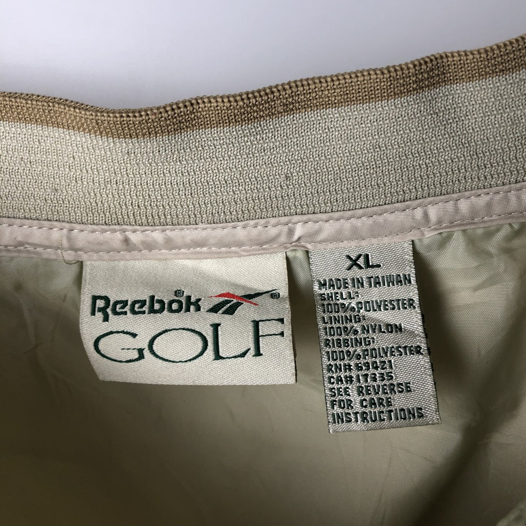 90'S Reebok Golf Warm-up Pullover, Men's Size XL (approx.), Vintage polyester Beige type Vintage Second Hand