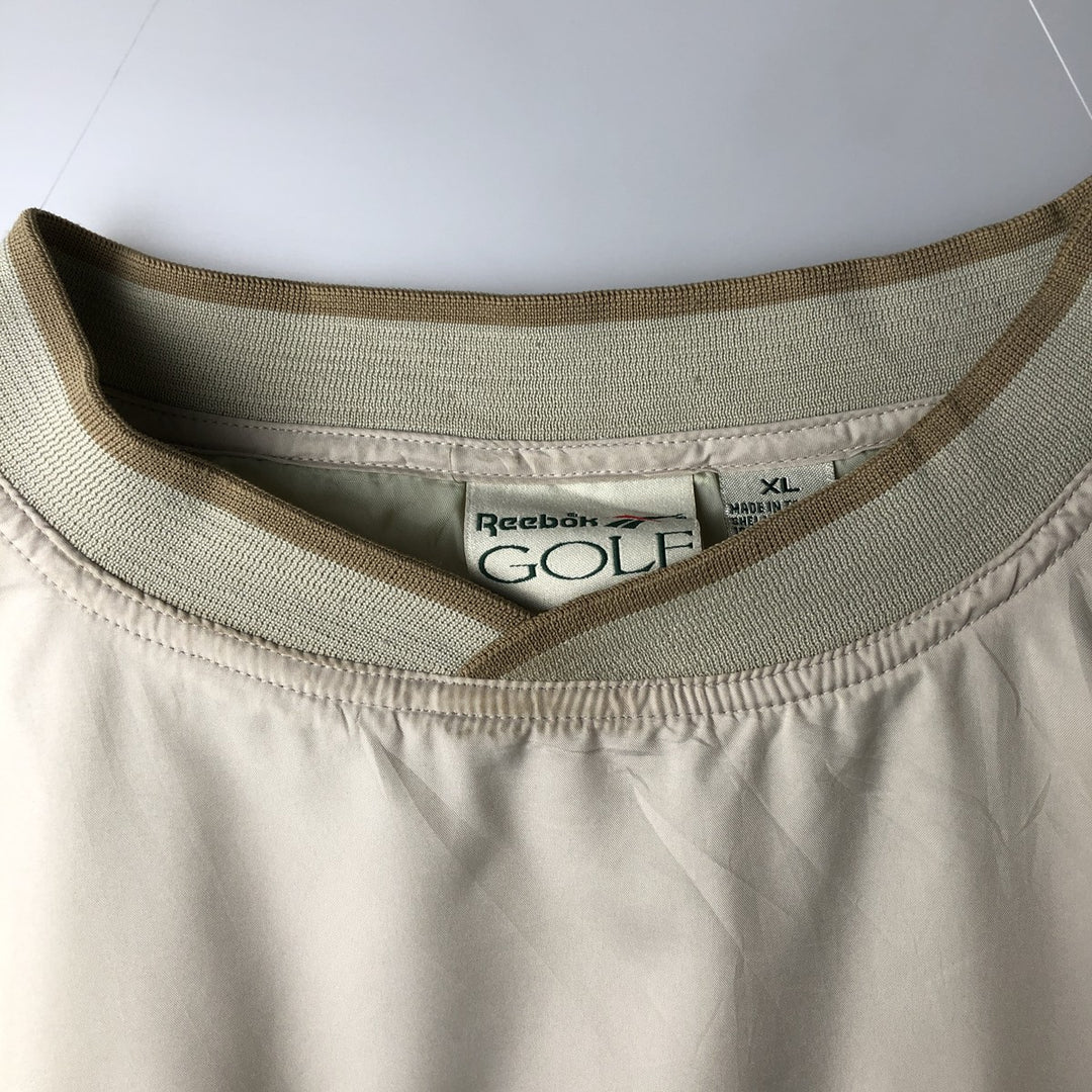 90'S Reebok Golf Warm-up Pullover, Men's Size XL (approx.), Vintage polyester Beige type Vintage Second Hand