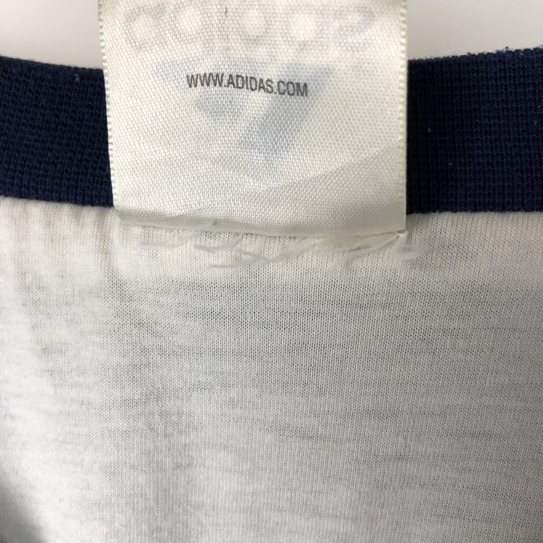 2000'S Adidas V-neck warm-up pullover, men's size XXL unclear navy blue type Vintage Second Hand