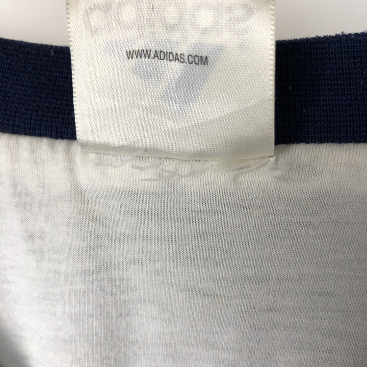 2000'S Adidas V-neck warm-up pullover, men's size XXL unclear navy blue type Vintage Second Hand