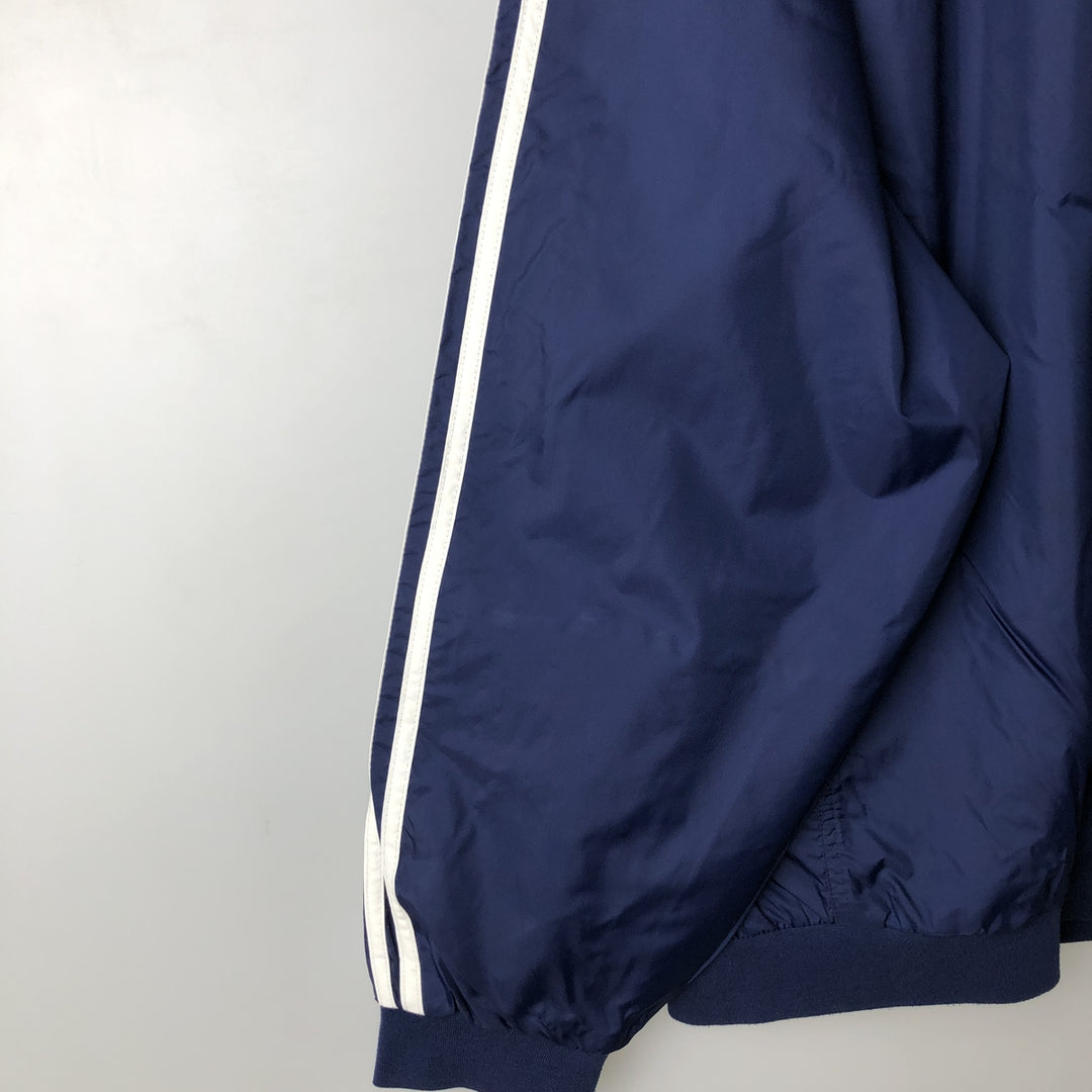 2000'S Adidas V-neck warm-up pullover, men's size XXL unclear navy blue type Vintage Second Hand