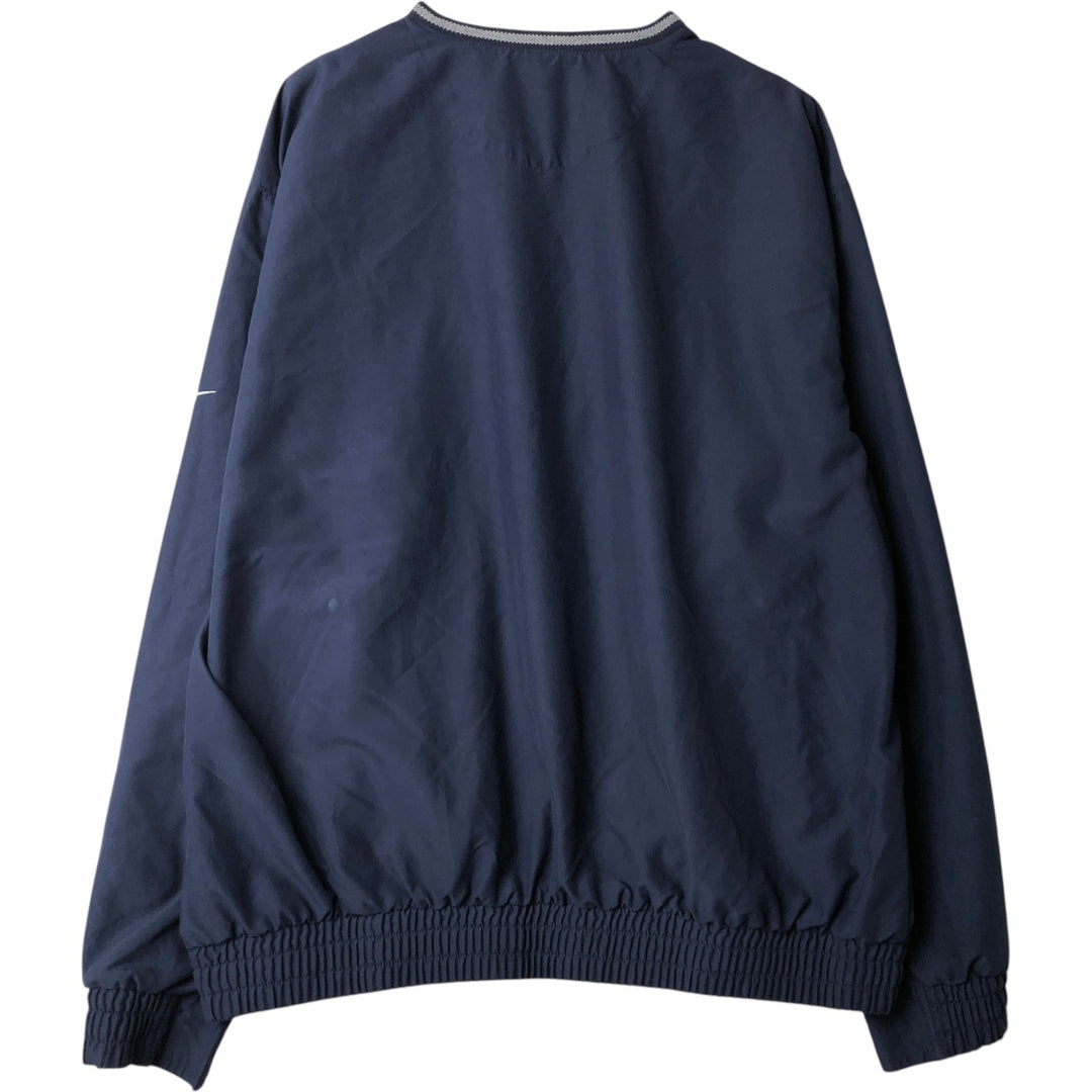 Nike Golf V-neck warm-up pullover, men's size L polyester navy blue type Vintage Second Hand