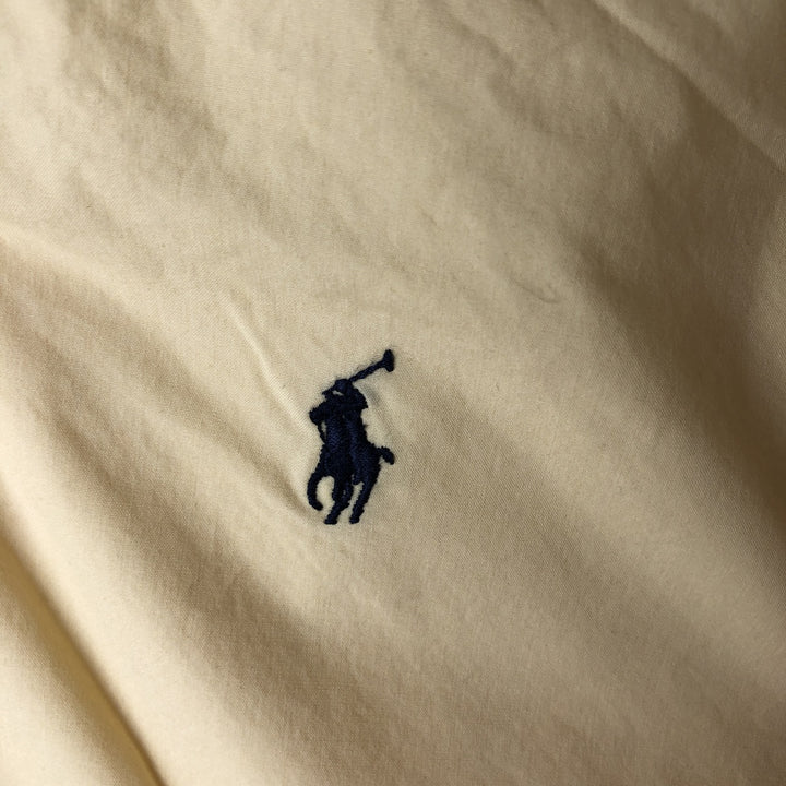 Ralph Lauren POLO GOLF collared V-neck warm-up pullover, men's size M equivalent. cotton yellow type Vintage Second Hand