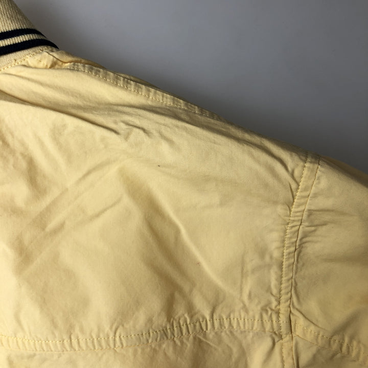 Ralph Lauren POLO GOLF collared V-neck warm-up pullover, men's size M equivalent. cotton yellow type Vintage Second Hand
