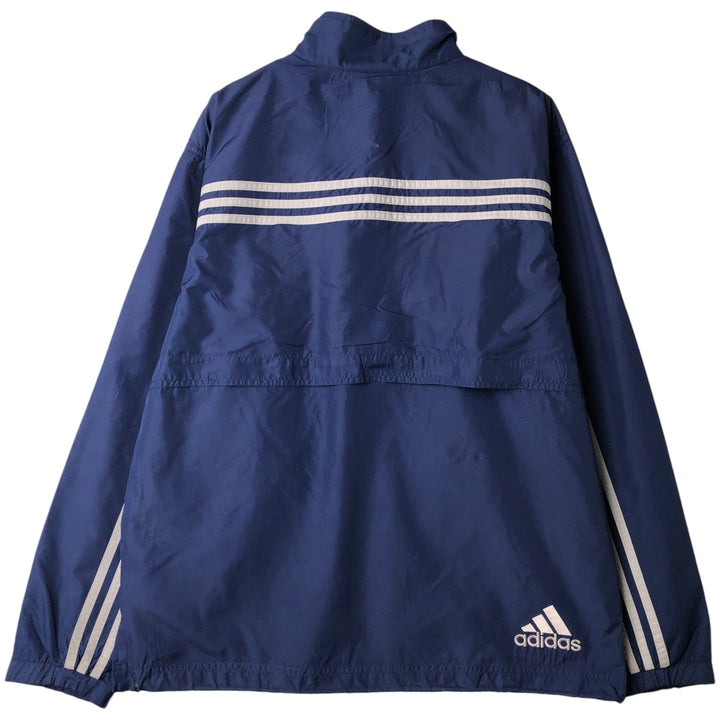 90s-era Adidas Half-Snap Warm-Up Pullover, Men's Size S (approx.) polyester navy blue type Vintage Second Hand