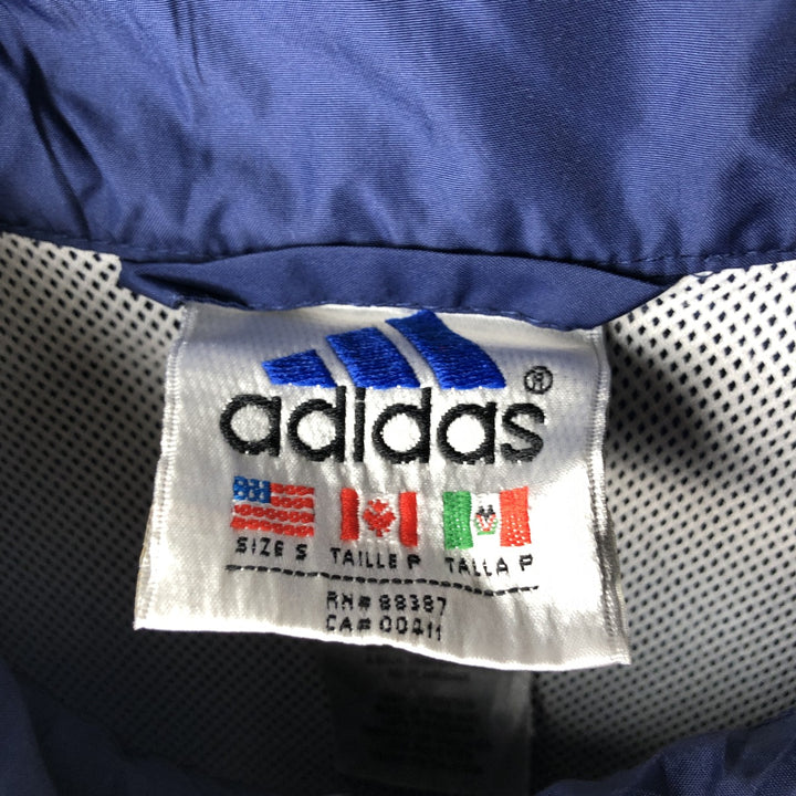 90s-era Adidas Half-Snap Warm-Up Pullover, Men's Size S (approx.) polyester navy blue type Vintage Second Hand