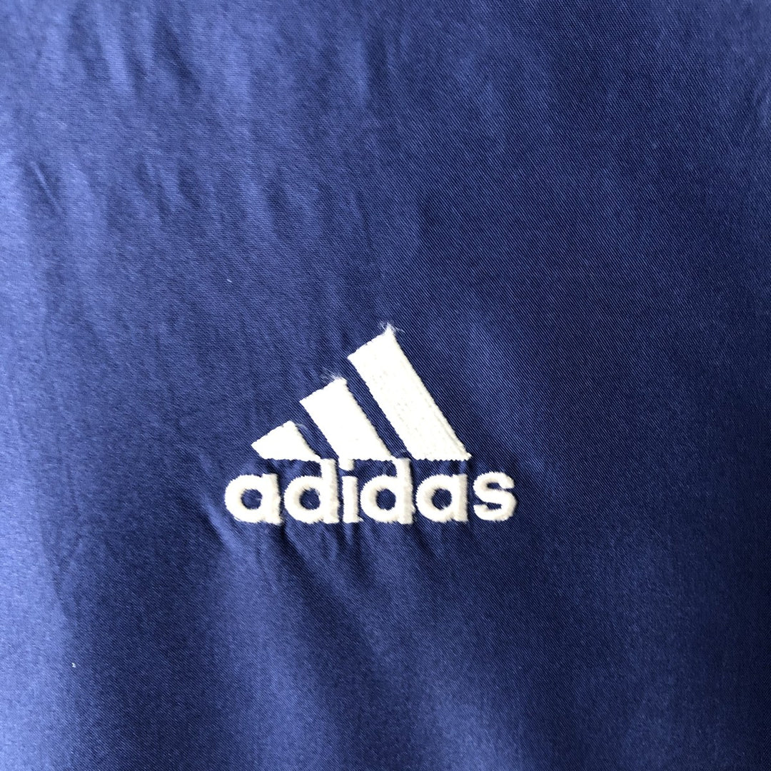 90s-era Adidas Half-Snap Warm-Up Pullover, Men's Size S (approx.) polyester navy blue type Vintage Second Hand