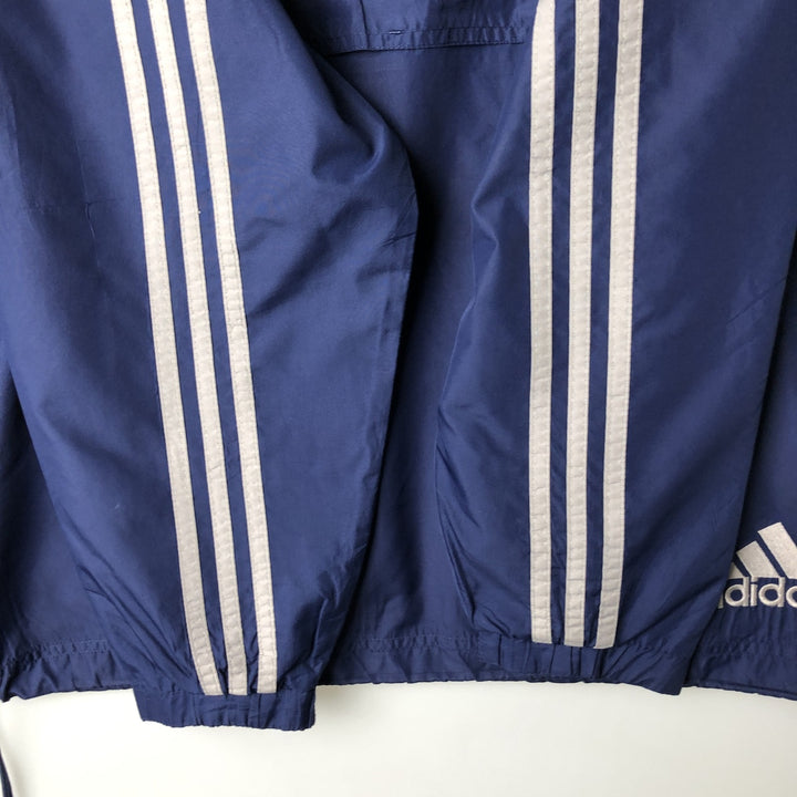 90s-era Adidas Half-Snap Warm-Up Pullover, Men's Size S (approx.) polyester navy blue type Vintage Second Hand