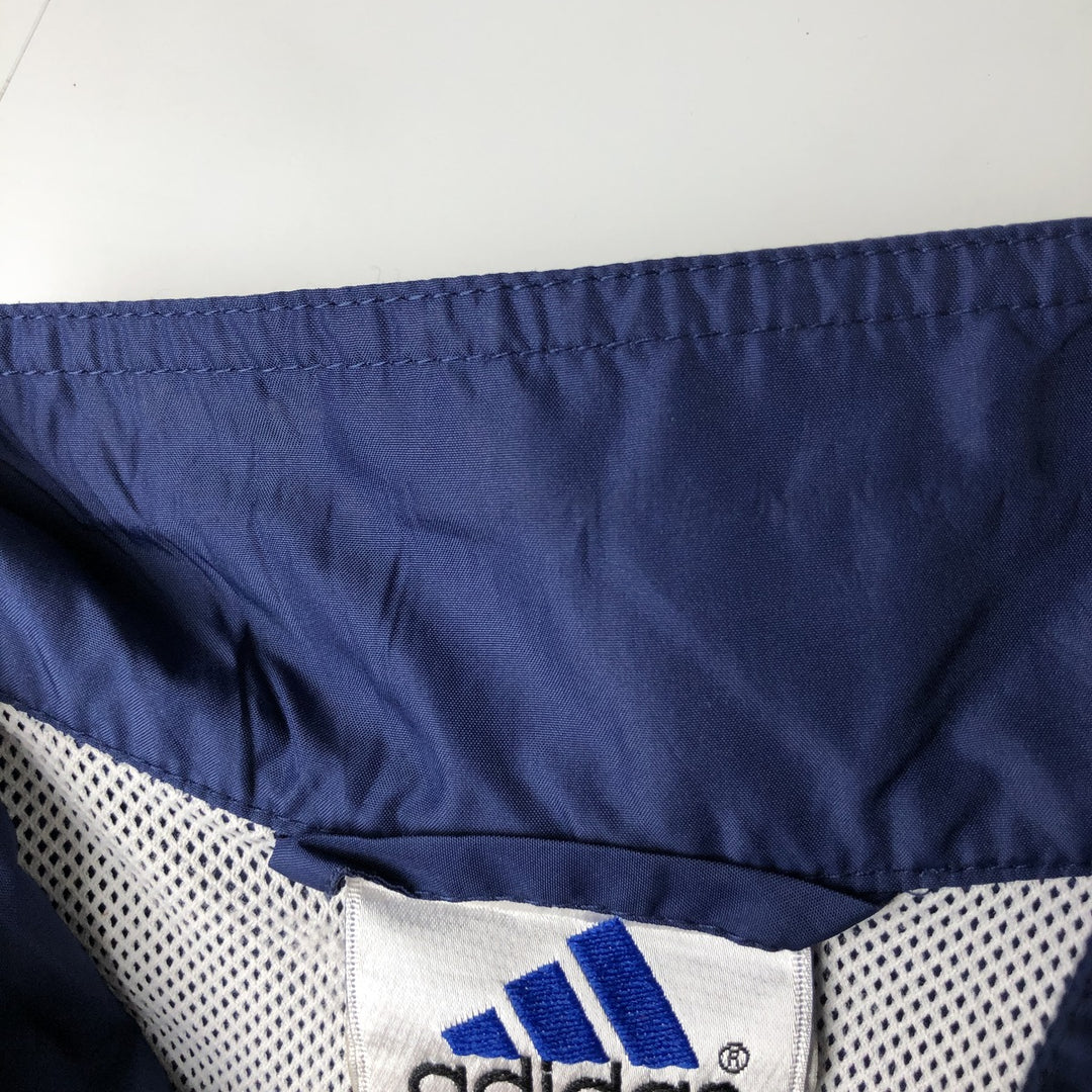90s-era Adidas Half-Snap Warm-Up Pullover, Men's Size S (approx.) polyester navy blue type Vintage Second Hand