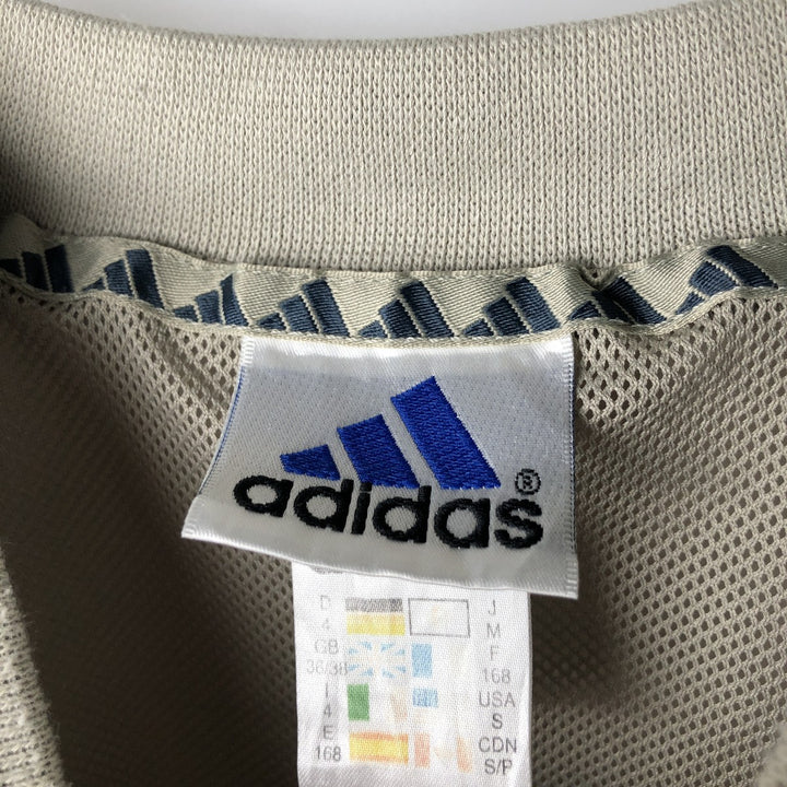 2000'S Adidas V-neck warm-up pullover, men's size S (approx.) polyester Beige type Vintage Second Hand