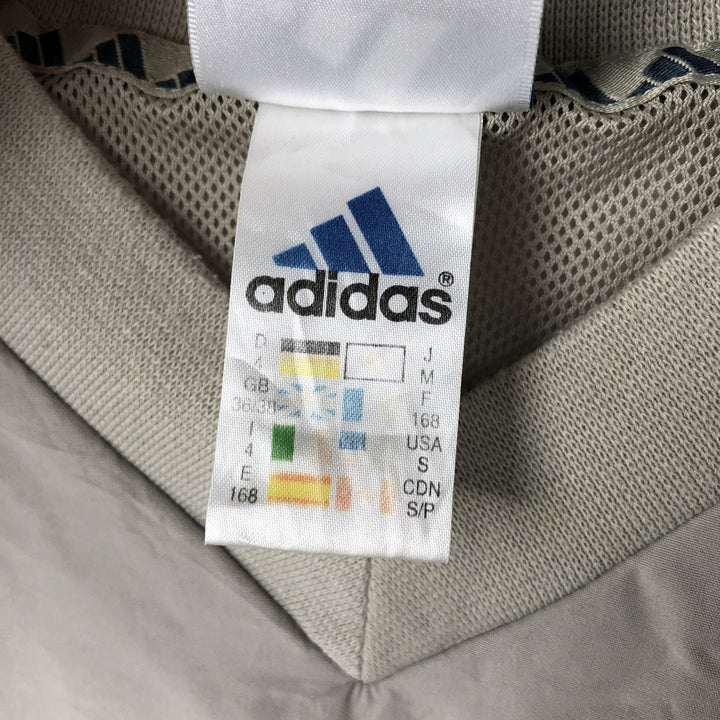 2000'S Adidas V-neck warm-up pullover, men's size S (approx.) polyester Beige type Vintage Second Hand