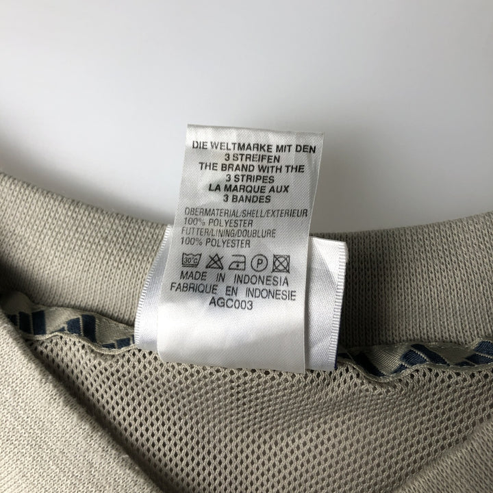 2000'S Adidas V-neck warm-up pullover, men's size S (approx.) polyester Beige type Vintage Second Hand