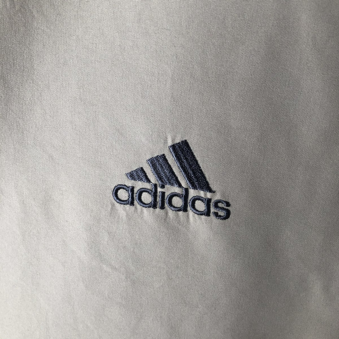2000'S Adidas V-neck warm-up pullover, men's size S (approx.) polyester Beige type Vintage Second Hand