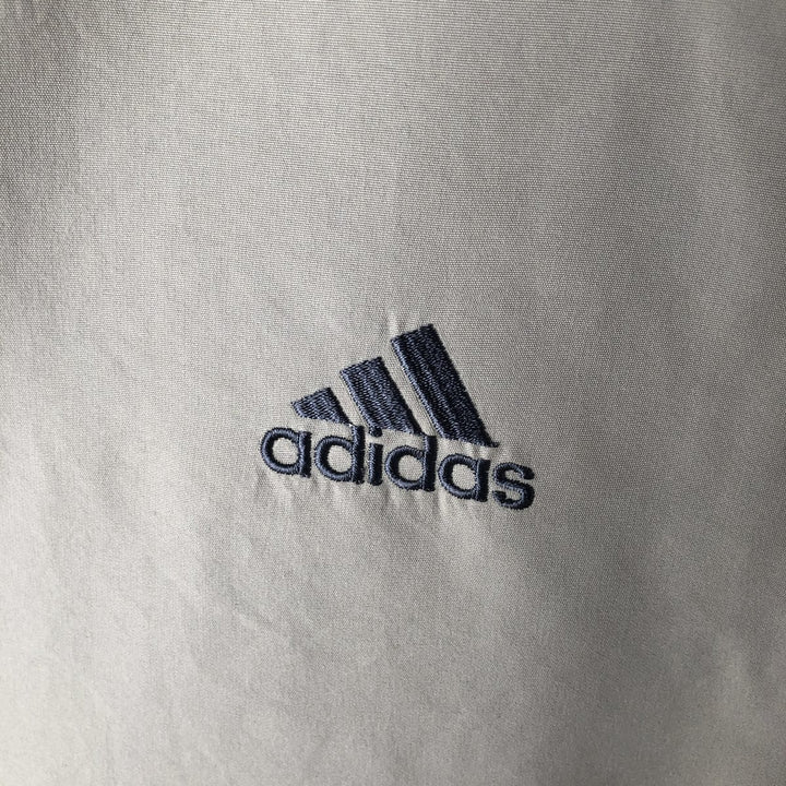 2000'S Adidas V-neck warm-up pullover, men's size S (approx.) polyester Beige type Vintage Second Hand
