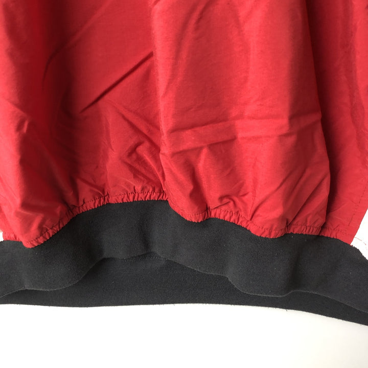 90s-era Adidas V-neck warm-up pullover, men's size L equivalent. unclear red type Vintage Second Hand