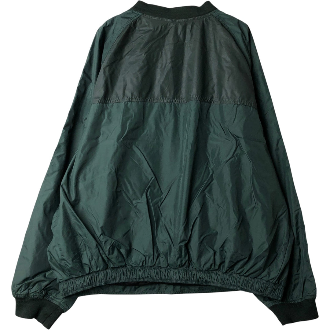 90'S Nike V-neck nylon pullover, men's XL size, vintage Nylon Green type dark green Vintage Second Hand