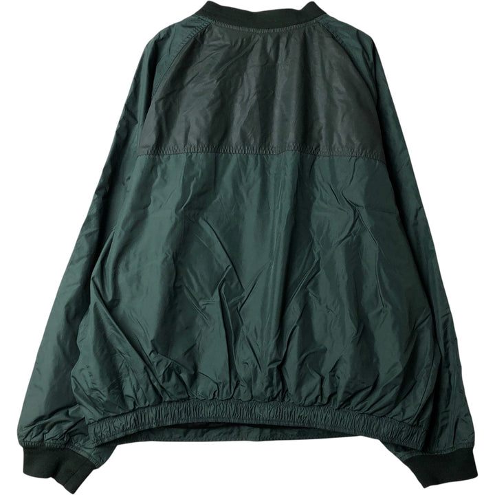90'S Nike V-neck nylon pullover, men's XL size, vintage Nylon Green type dark green Vintage Second Hand