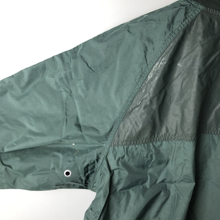 90'S Nike V-neck nylon pullover, men's XL size, vintage Nylon Green type dark green Vintage Second Hand