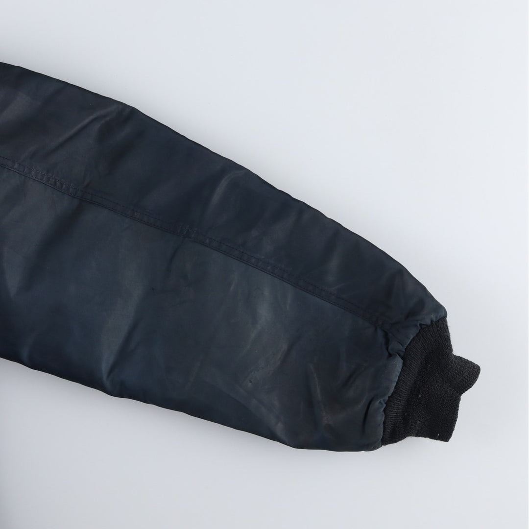 Civilian MA-1 type padded military flight jacket, made in the USA, size 50 (equivalent to men's XXL). Nylon navy blue type Vintage Second Hand