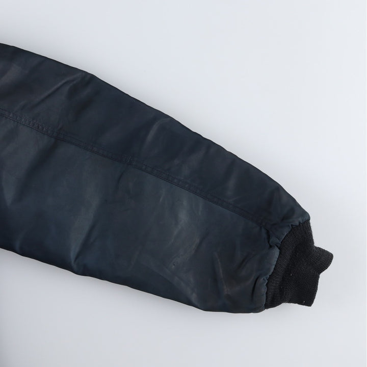 Civilian MA-1 type padded military flight jacket, made in the USA, size 50 (equivalent to men's XXL). Nylon navy blue type Vintage Second Hand