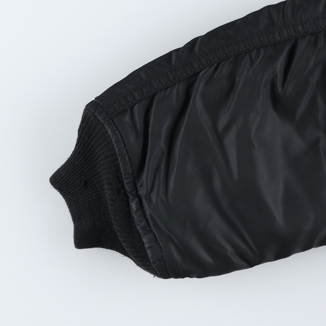Civilian-made Alpha Industries MA-1 type padded military flight jacket, made in the USA, size SMALL (equivalent to men's S). Nylon black type Vintage Second Hand