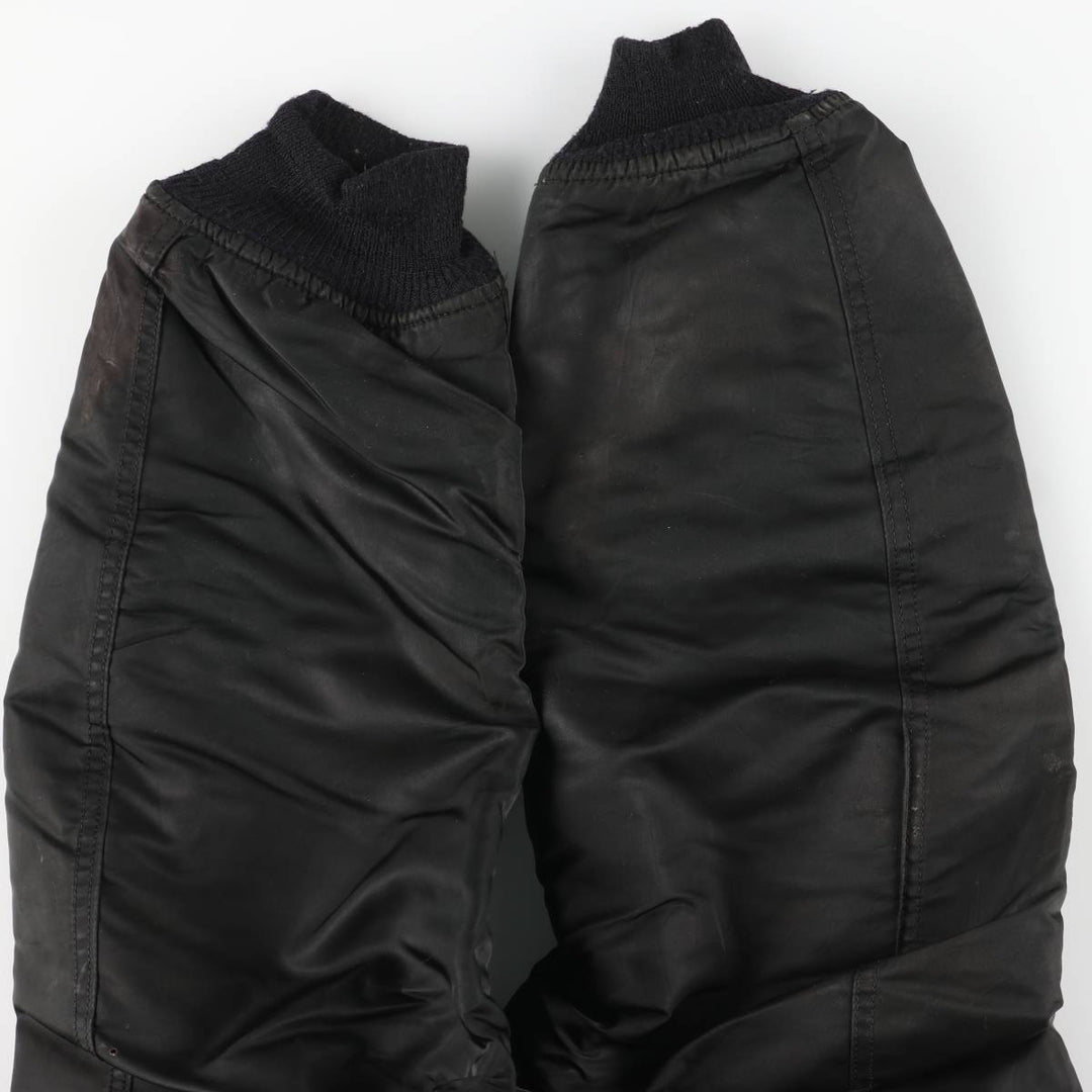 90'S civilian Alpha MA-1 style padded military flight jacket, made in the USA, men's size XL, vintage Nylon black type Vintage Second Hand