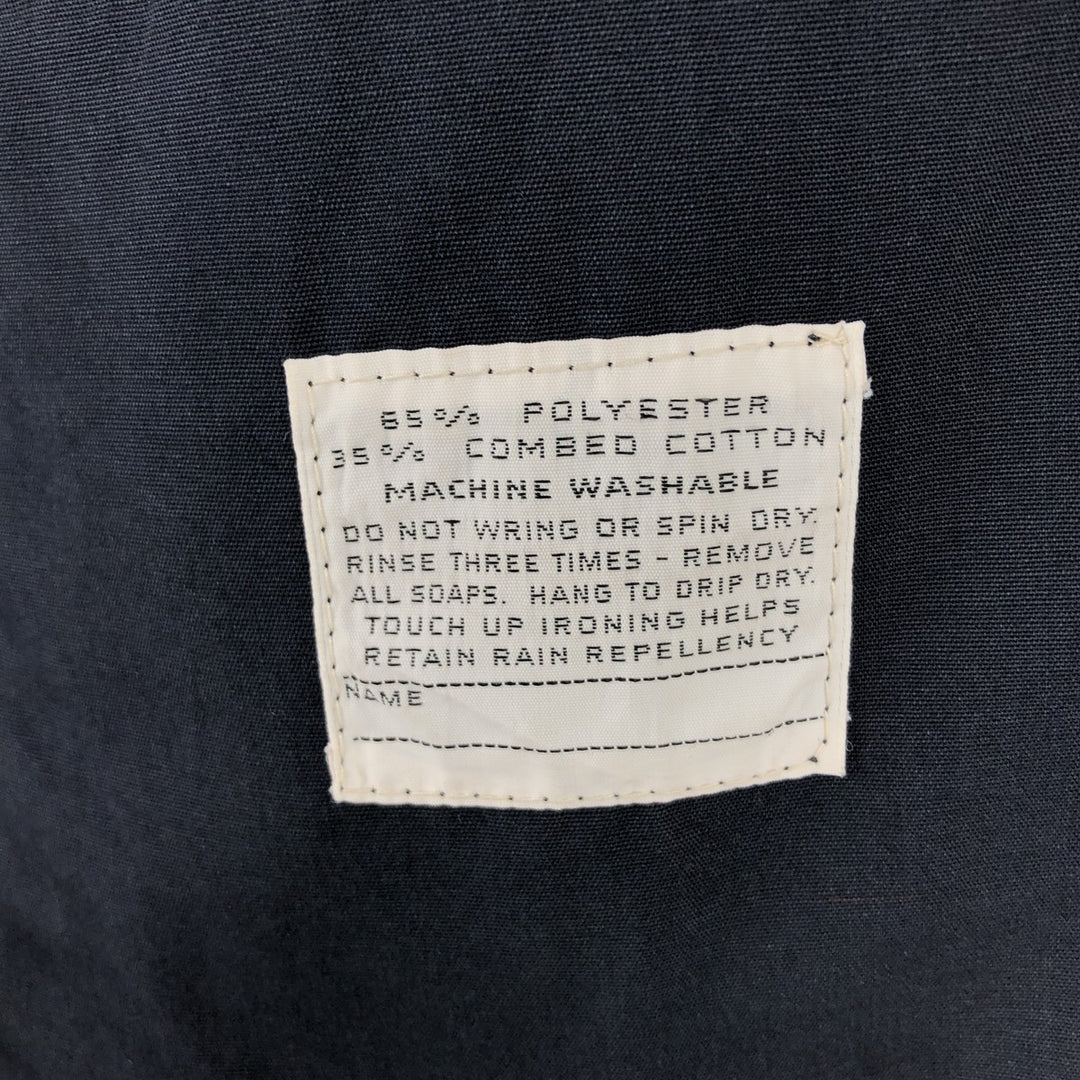 1970'S English Squire Harrington Jacket Swing Top, Made in USA, Men's Size L (Equivalent), Vintage polyester navy blue type Vintage Second Hand