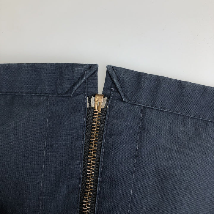 1970'S English Squire Harrington Jacket Swing Top, Made in USA, Men's Size L (Equivalent), Vintage polyester navy blue type Vintage Second Hand