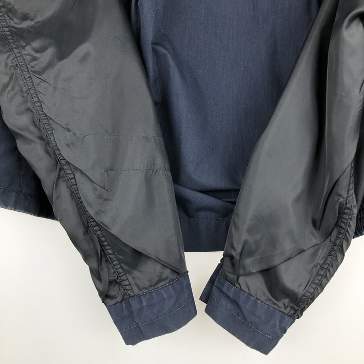 1970'S English Squire Harrington Jacket Swing Top, Made in USA, Men's Size L (Equivalent), Vintage polyester navy blue type Vintage Second Hand