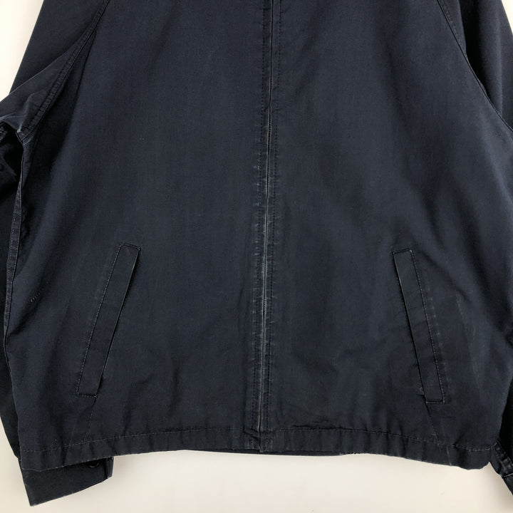 1970'S English Squire Harrington Jacket Swing Top, Made in USA, Men's Size L (Equivalent), Vintage polyester navy blue type Vintage Second Hand