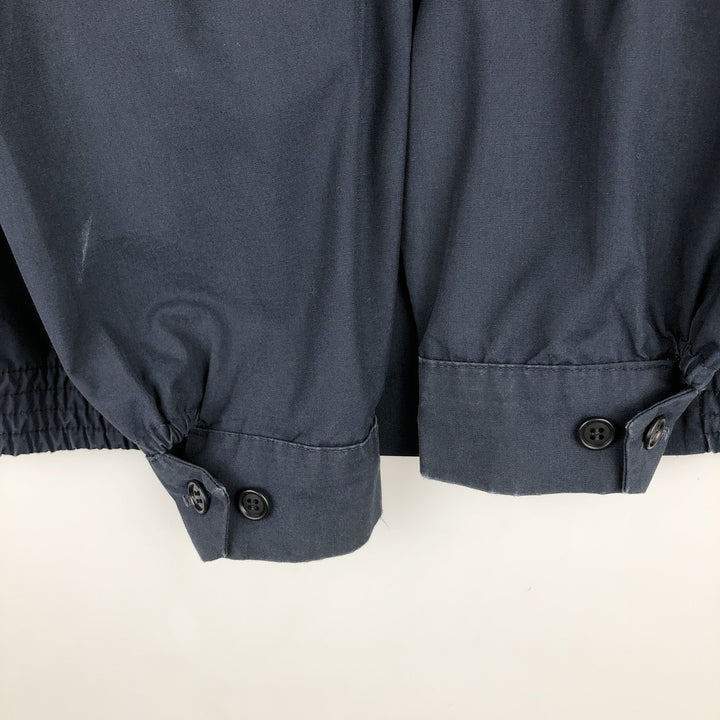 1970'S English Squire Harrington Jacket Swing Top, Made in USA, Men's Size L (Equivalent), Vintage polyester navy blue type Vintage Second Hand