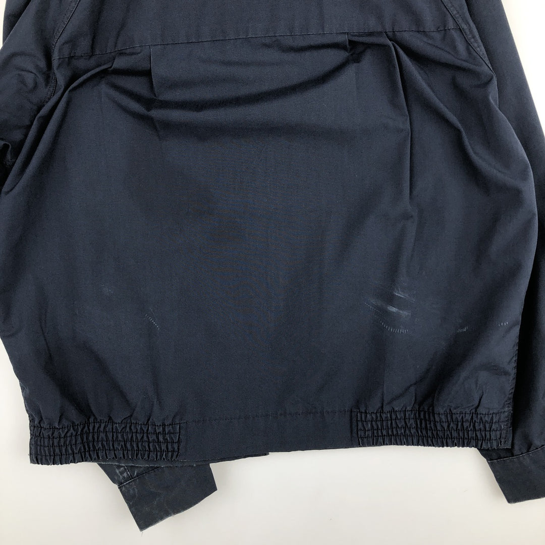 1970'S English Squire Harrington Jacket Swing Top, Made in USA, Men's Size L (Equivalent), Vintage polyester navy blue type Vintage Second Hand