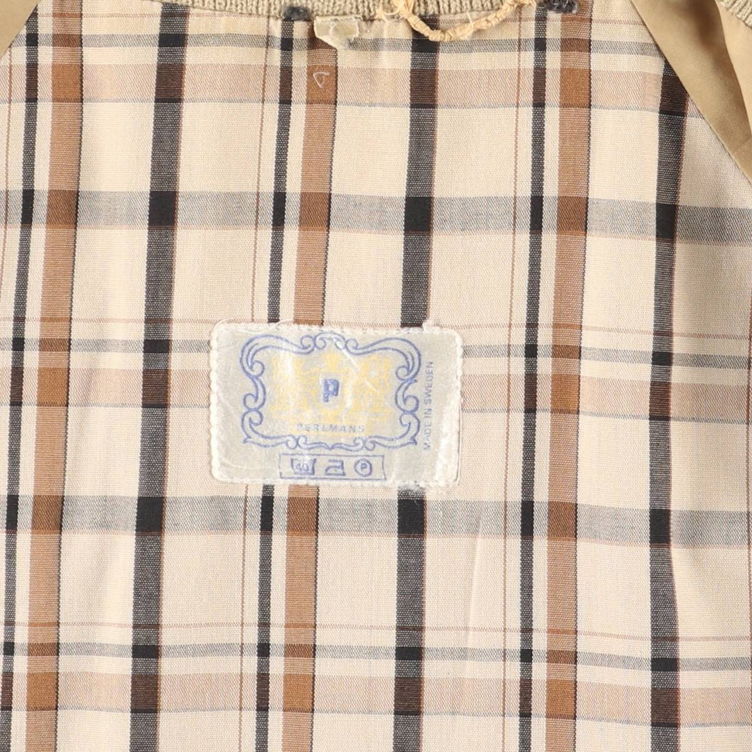 ~1980'S Perlmans Harrington Jacket Swing Top, Men's Size L (approx.), Vintage polyester Beige type Vintage Second Hand