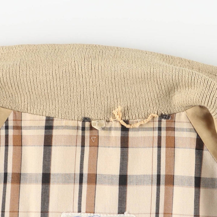 ~1980'S Perlmans Harrington Jacket Swing Top, Men's Size L (approx.), Vintage polyester Beige type Vintage Second Hand