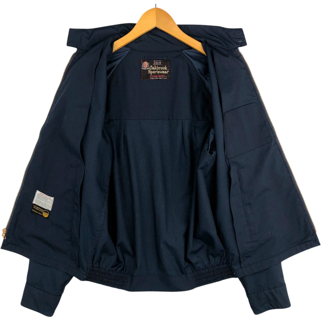 1960s-1970'S Sears Sportswear Perma-Presto Harrington Jacket Swing Top, Men's Size M (approx.), Vintage Dacron Polyester navy blue type Vintage Second Hand