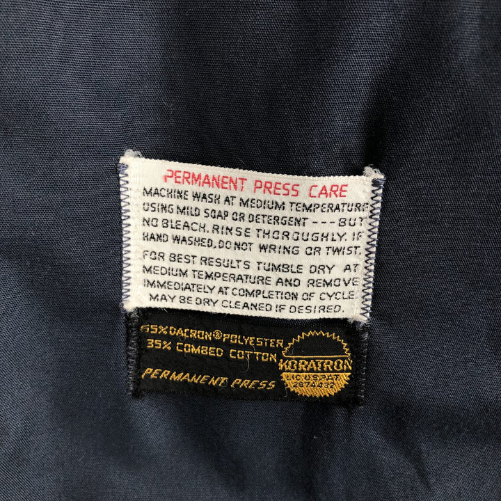 1960s-1970'S Sears Sportswear Perma-Presto Harrington Jacket Swing Top, Men's Size M (approx.), Vintage Dacron Polyester navy blue type Vintage Second Hand