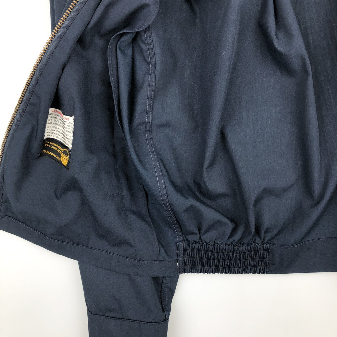 1960s-1970'S Sears Sportswear Perma-Presto Harrington Jacket Swing Top, Men's Size M (approx.), Vintage Dacron Polyester navy blue type Vintage Second Hand