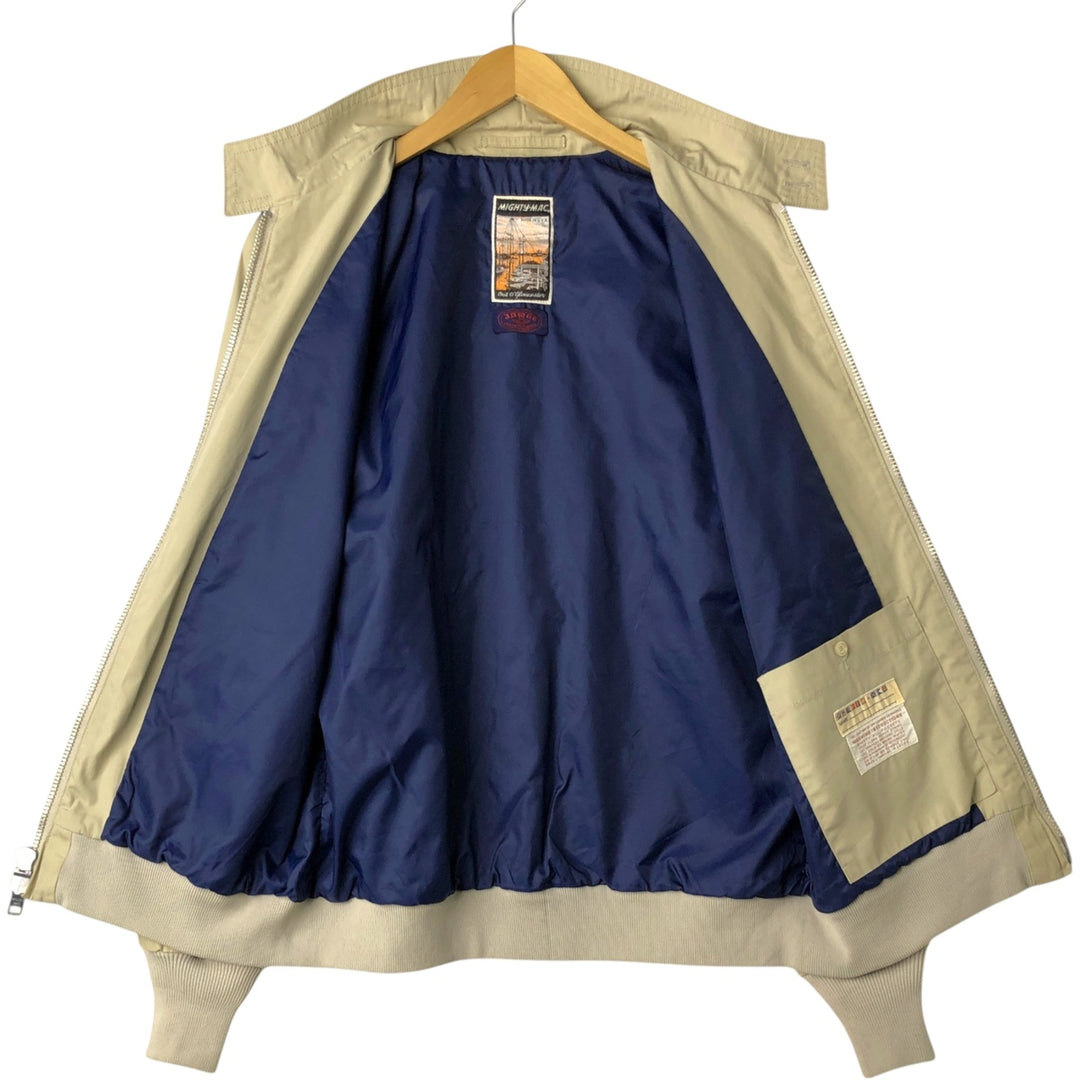 1970'S Mighty-Mac Harrington Jacket Swing Top, Made in USA, Men's Size L unclear Beige type Vintage Second Hand