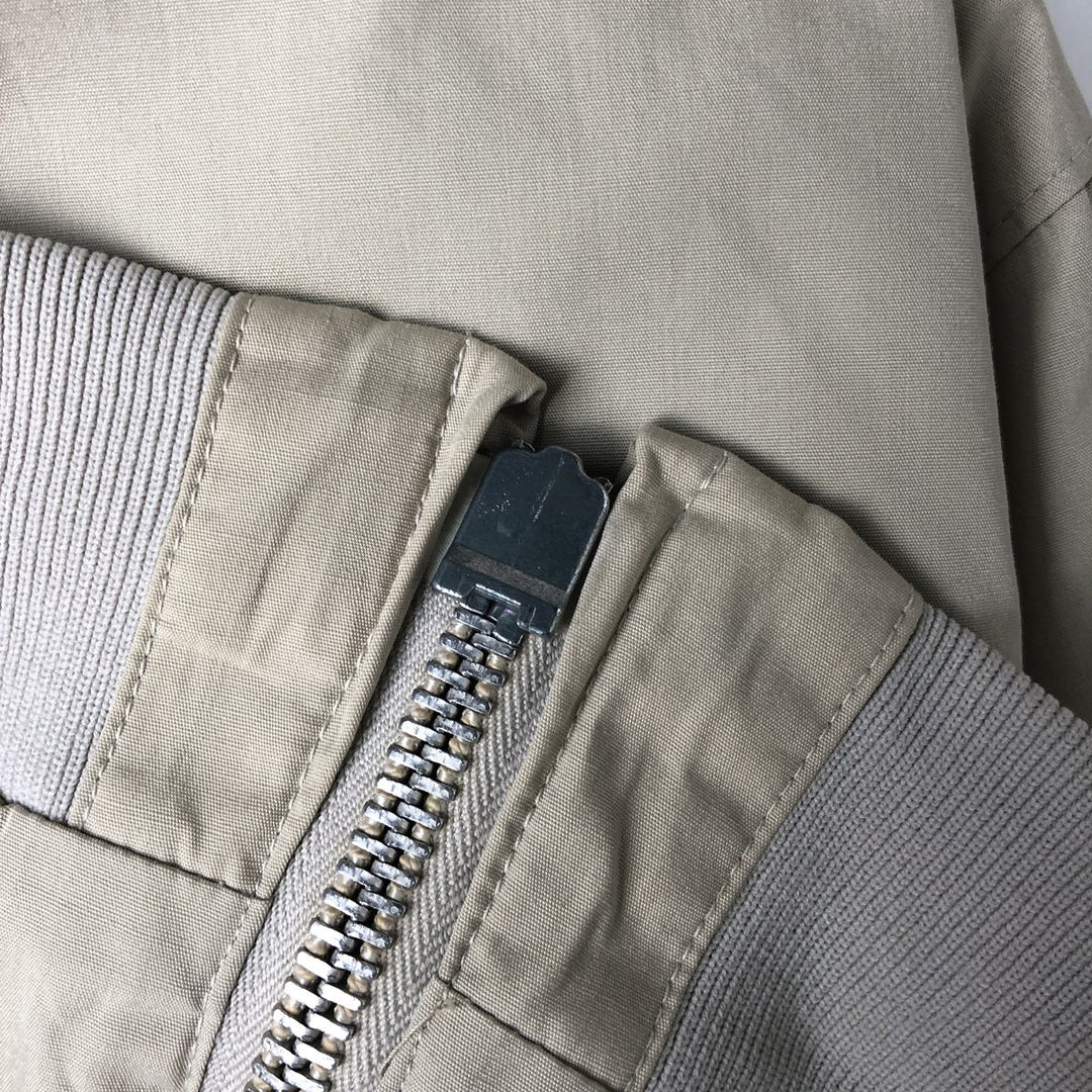 1970'S Mighty-Mac Harrington Jacket Swing Top, Made in USA, Men's Size L unclear Beige type Vintage Second Hand