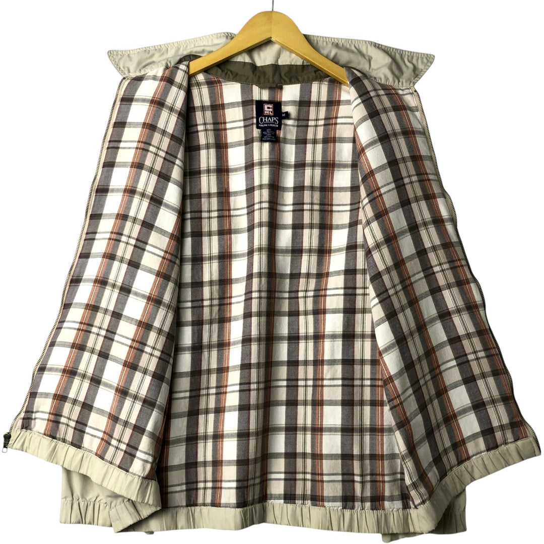 Ralph Lauren CHAPS Swing Top Sports Jacket, Men's Size M (approx.) polyester ivory Vintage Second Hand